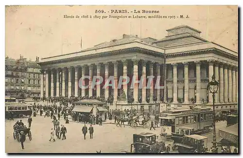 Cartes postales Paris La Bourse Tramway