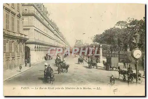 Cartes postales Paris La Rue de Rivoli prise du Ministere de la Marine