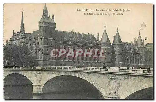 Cartes postales Tout Paris La Seine et le Palais de Justice