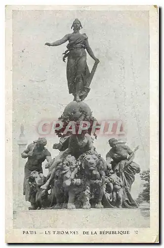 Cartes postales Paris Le Triomphe de la Republique Lion