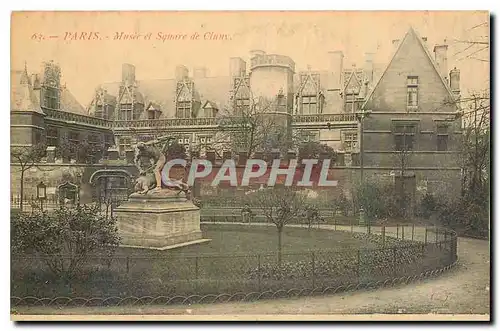 Cartes postales Paris Musee et Suare de Cluny