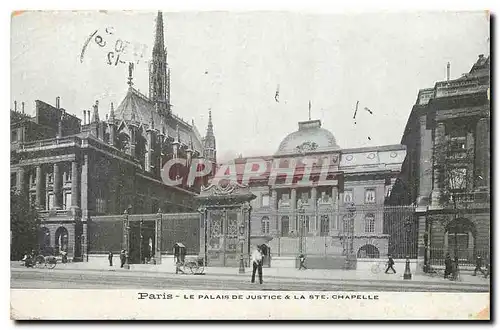 Ansichtskarte AK Paris Le Palais de Justice & la Ste Chapelle