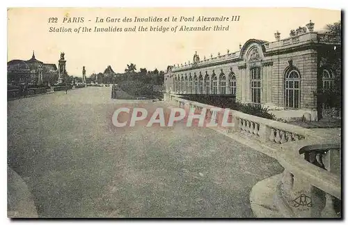 Ansichtskarte AK Paris La Gare des Invalides et le Pont Alexandre III