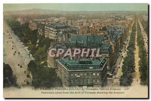 Ansichtskarte AK Paris Panorama pres l'Arc de Triomphe vers les Avenues