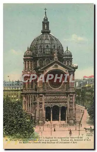 Ansichtskarte AK Tout Paris L'Eglise St Augustin oeuvre de M Victor Baltara Statue de Jeanne D'Arc