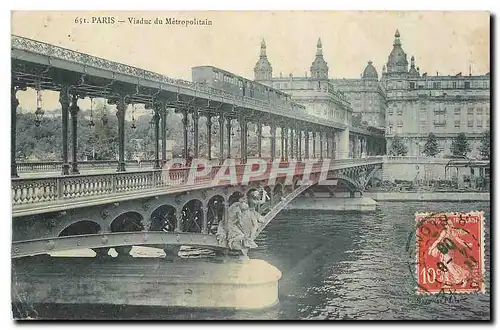 Ansichtskarte AK Paris Viaduc du Metropolitain Metro