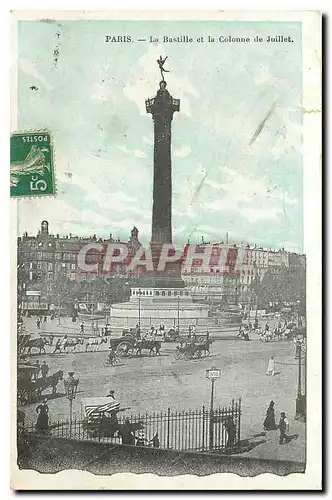 Cartes postales Paris La Bastille et la Colonne de Juillet