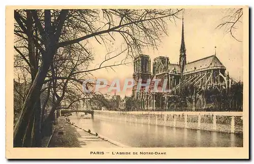 Cartes postales Paris l'Abside de Notre Dame