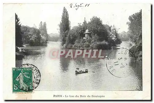 Cartes postales Paris Le Lac du Bois de Boulogne