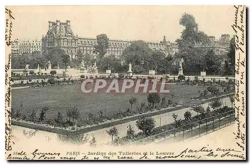 Ansichtskarte AK Paris Jardins des Tuileries et le Louvre