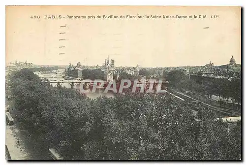 Ansichtskarte AK Paris Panorama pris du Pavillon de Flore sur la Seine Notre Dame et la Cite