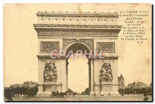 Cartes postales Paris L'Arc de Triomphe de l'Etoile