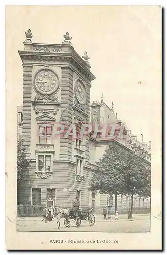 Cartes postales Paris Ministere de la Guerre