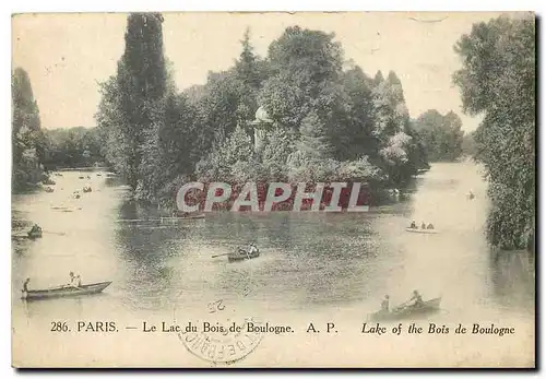 Cartes postales Paris Le Lac du Bois de Boulogne