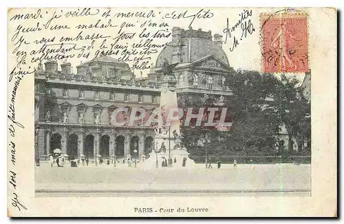 Ansichtskarte AK Paris Cour du Louvre