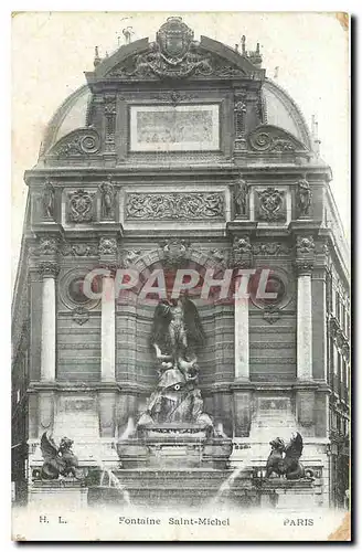 Cartes postales Fontaine Saint Michel Paris