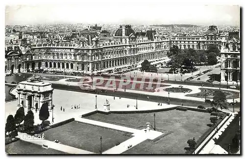 Ansichtskarte AK Paris Vue generale sur le Palais du Louvre et les Jardins