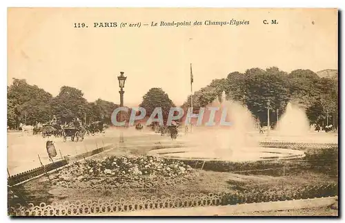 Cartes postales Paris Le Rond point des Champs Elysees