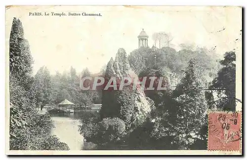 Cartes postales Paris Le Temple Buttes Chaumont