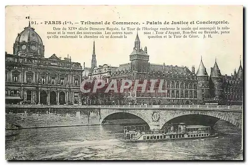 Cartes postales Paris Tribunal de Commerce Palais de Justice et Conciergerie