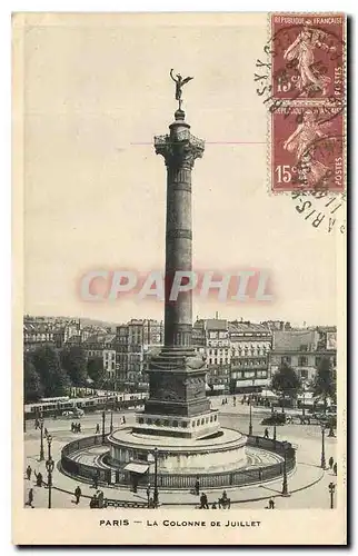 Cartes postales Paris La Colonne de Juillet