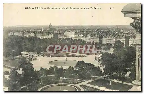 Ansichtskarte AK Paris Panorama pris du Louvre vers les Tuileries