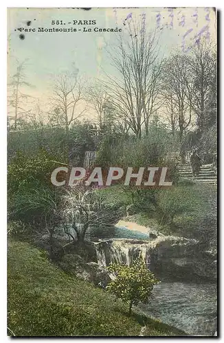 Cartes postales Paris Parc Montsouris La Cascade