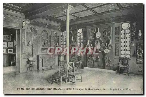 Ansichtskarte AK Maison de Victor Hugo Musee Salle a manger de Guernesey decoree par Victor Hugo