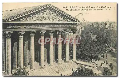 Cartes postales Paris La Madeleine et le Boulevard