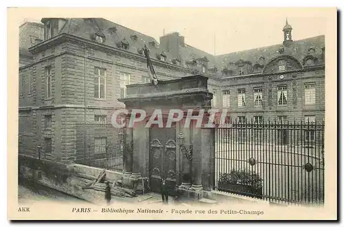 Ansichtskarte AK Paris Bibliotheque Natinale Facade rue des Petits Champs