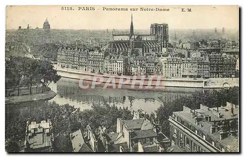 Cartes postales Paris Panorama sur Notre Dame