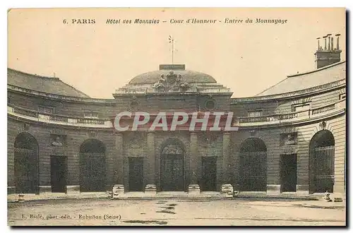 Cartes postales Paris Hotel des Monnaies Cour d'Honneur Entree du Monnayage