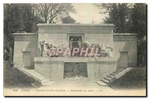 Ansichtskarte AK Paris Cimetiere du Pere Lachaise Monument aux Morts