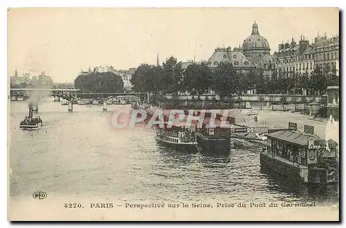 Ansichtskarte AK Paris Perspective sur la Seine Prise du Pont du Carrousel