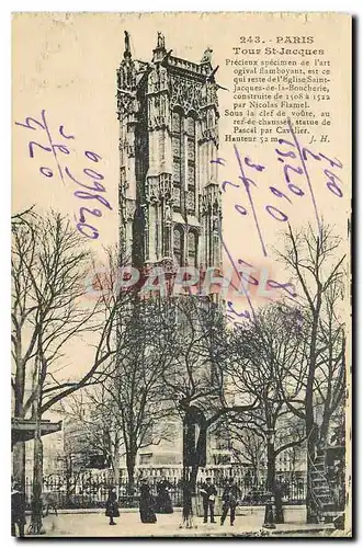 Cartes postales Paris Tour St Jacques