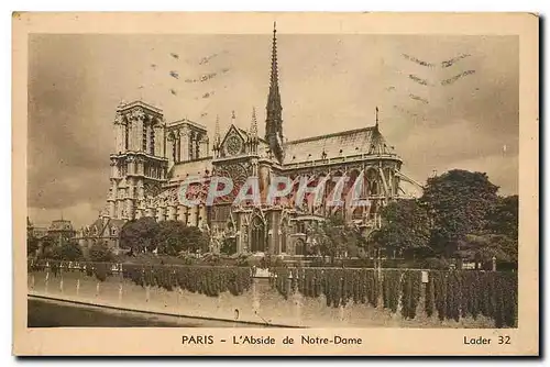 Cartes postales Paris L'Abside de Notre Dame