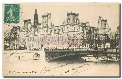 Cartes postales Paris Hotel de Ville