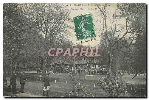 Cartes postales Paris Bois de Boilogne Racing Club