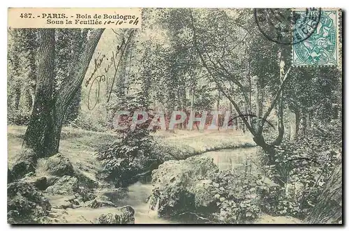 Ansichtskarte AK Paris Bois de Boilogne Sous la Feuillee