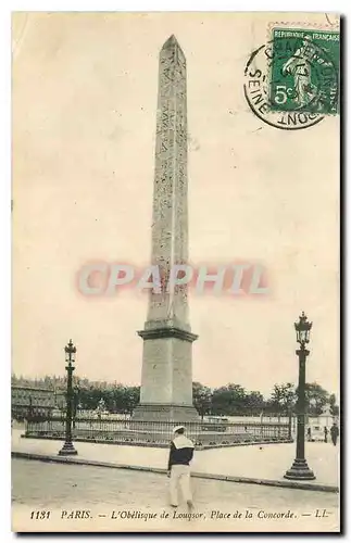 Ansichtskarte AK Paris l'Obelisque de Louqsor Place de la Concorde