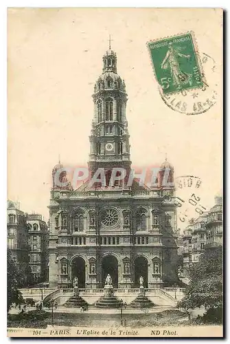 Cartes postales Paris l'Eglise de la Trinite