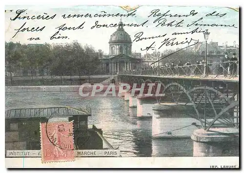 Cartes postales Paris Institut Marche