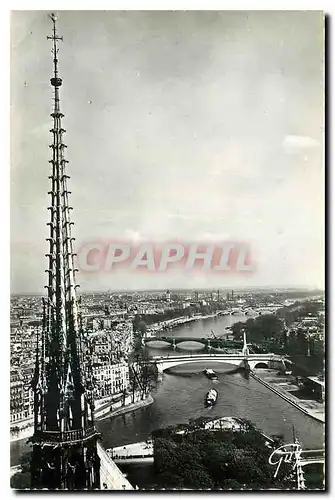 Ansichtskarte AK Paris et ses Merveilles La Fleche de Notre Dame panorama de la Seine en amont