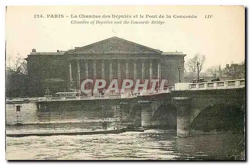 Ansichtskarte AK Paris Chambre des Deputes et le Pont de la Concorde