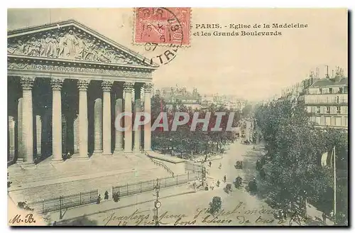 Ansichtskarte AK Paris Eglise de la Madeleine et les Grands Boulevards