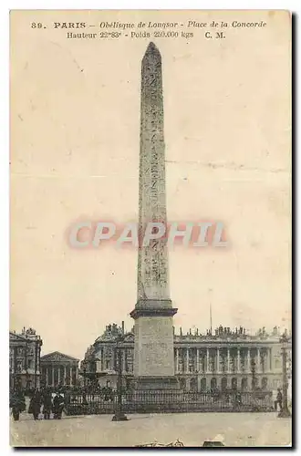 Ansichtskarte AK Paris Obelisque de Louqsor Place de la Concorde