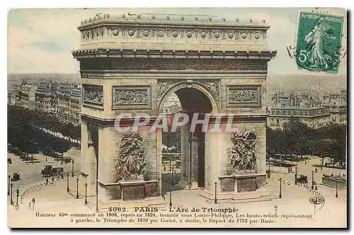 Cartes postales Paris L'Arc de Triomphe