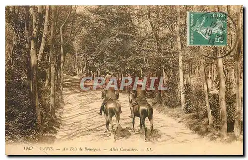 Cartes postales Paris Au Bois de Boulogne Allee Cavaliere Chevaux