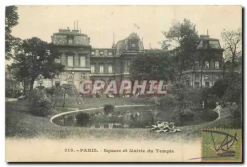 Ansichtskarte AK Paris Square et Mairie du Temple