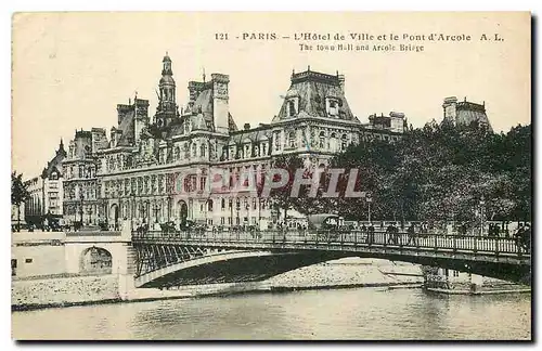 Cartes postales Paris l'Hotel de Ville et le Pont d'Arcole